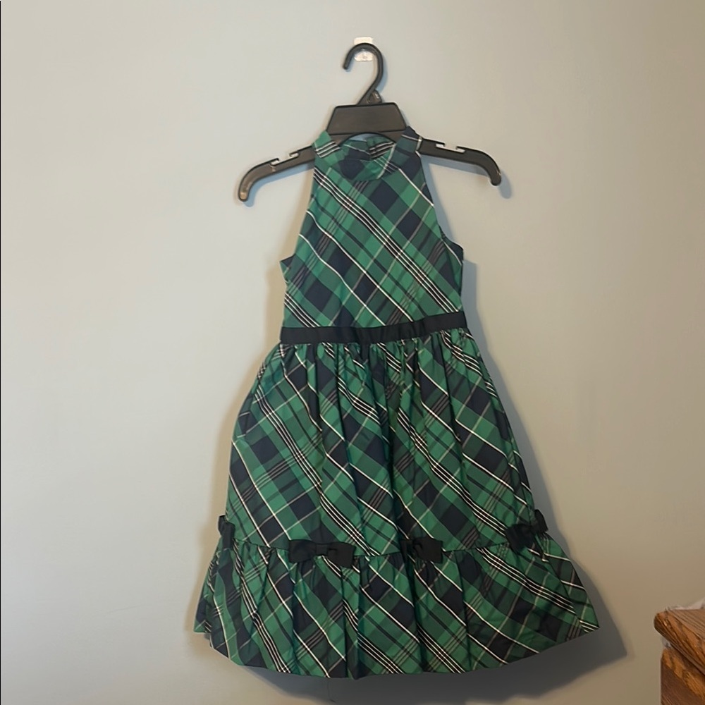 Green Plaid Kids Dress